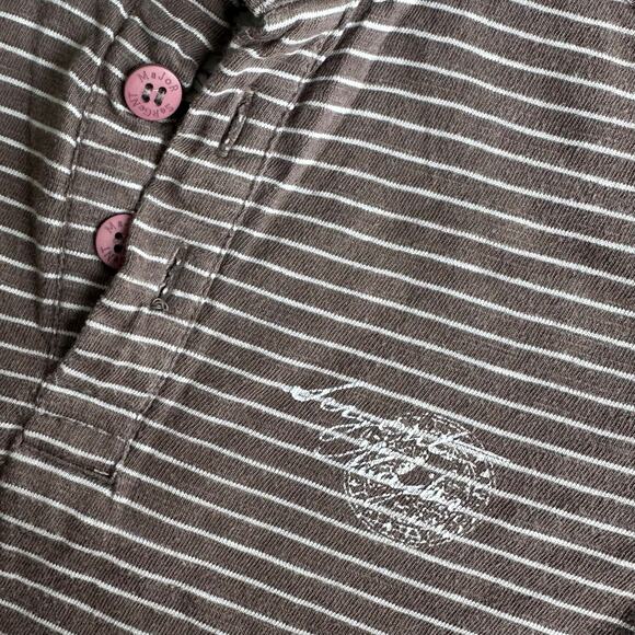 Sergent Major Striped Brown Polo Shirt - Size 3 - Picture 2 of 3
